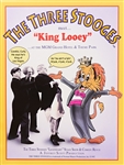The Three Stooges Meet King Looey at the MGM Grand Hotel & Theme Park Original Illustration Poster Art -- Measures 13.75 x 18 Mounted on 16.75 x 21.5 Board -- Near Fine